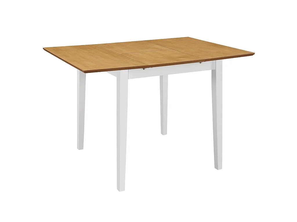 Tavolo da Pranzo Estensibile Bianco (80-120)x80x74 cm in MDF
