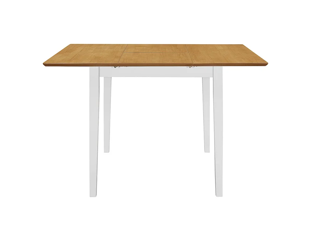Tavolo da Pranzo Estensibile Bianco (80-120)x80x74 cm in MDF