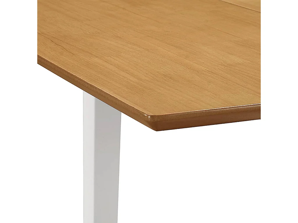 Tavolo da Pranzo Estensibile Bianco (80-120)x80x74 cm in MDF