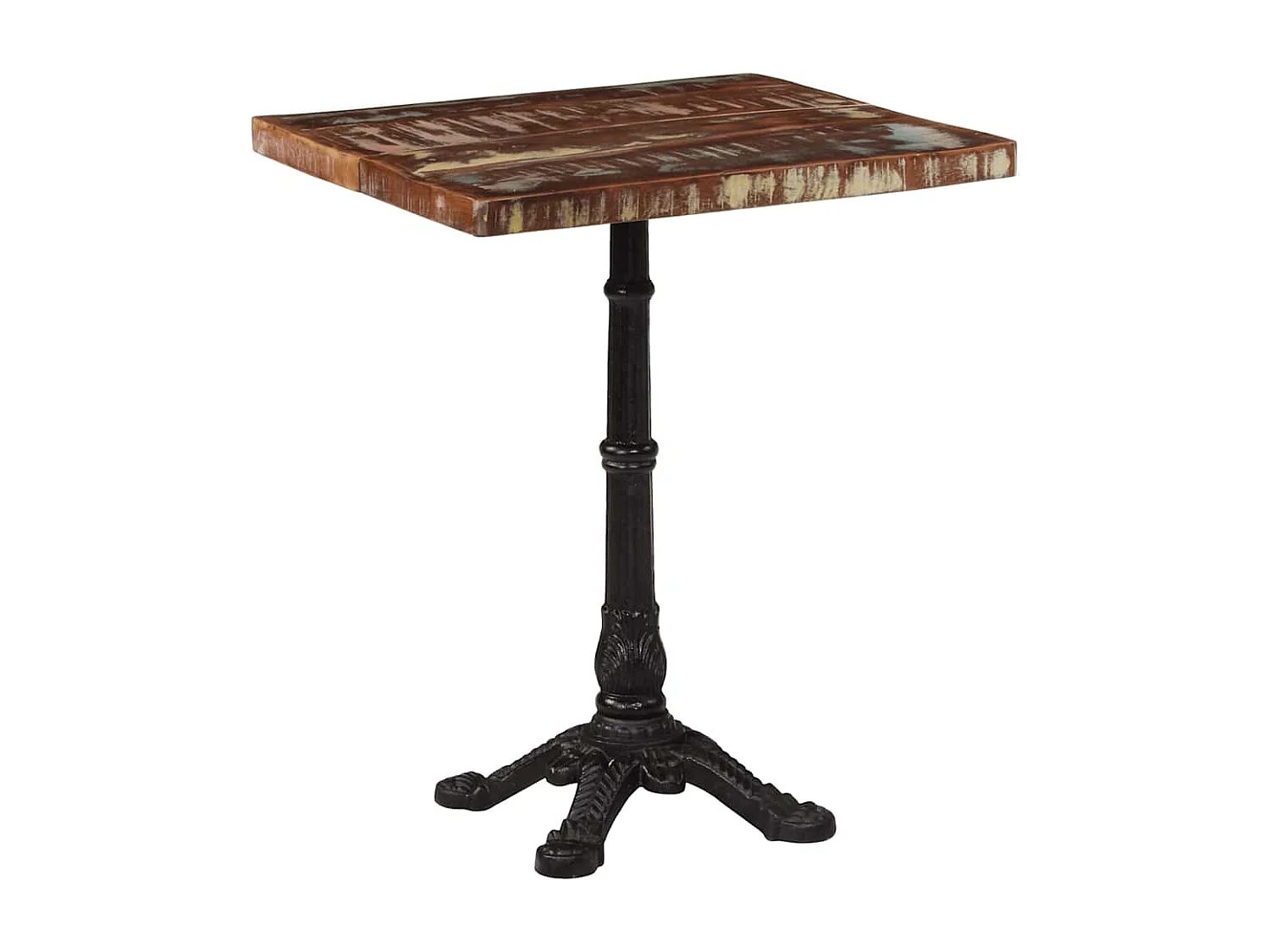 Table de bistro 60x60x76 cm Bois massif de récupération