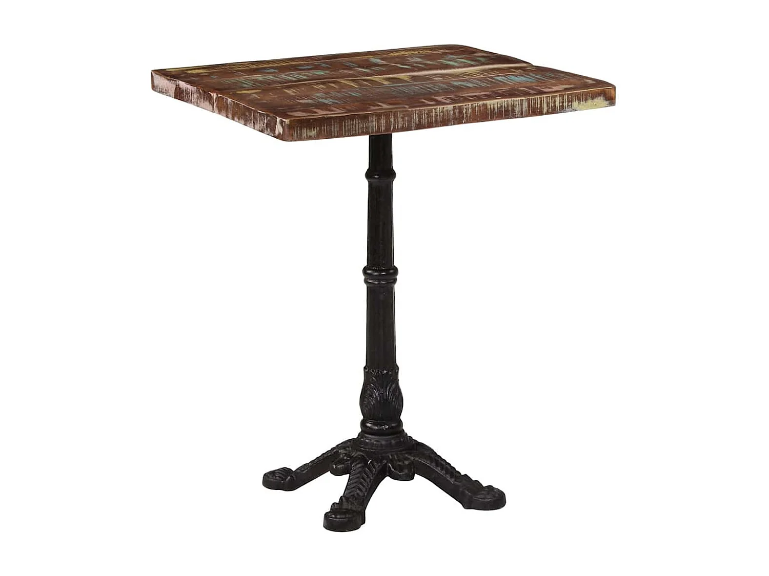 Table de bistro 60x60x76 cm Bois massif de récupération