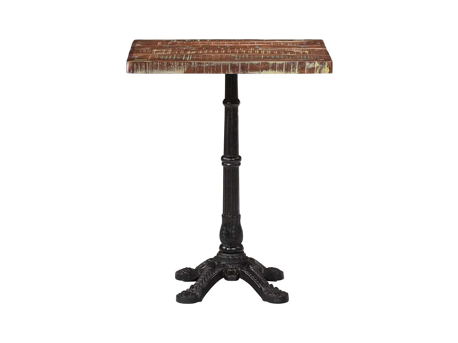 Table de bistro 60x60x76 cm Bois massif de récupération