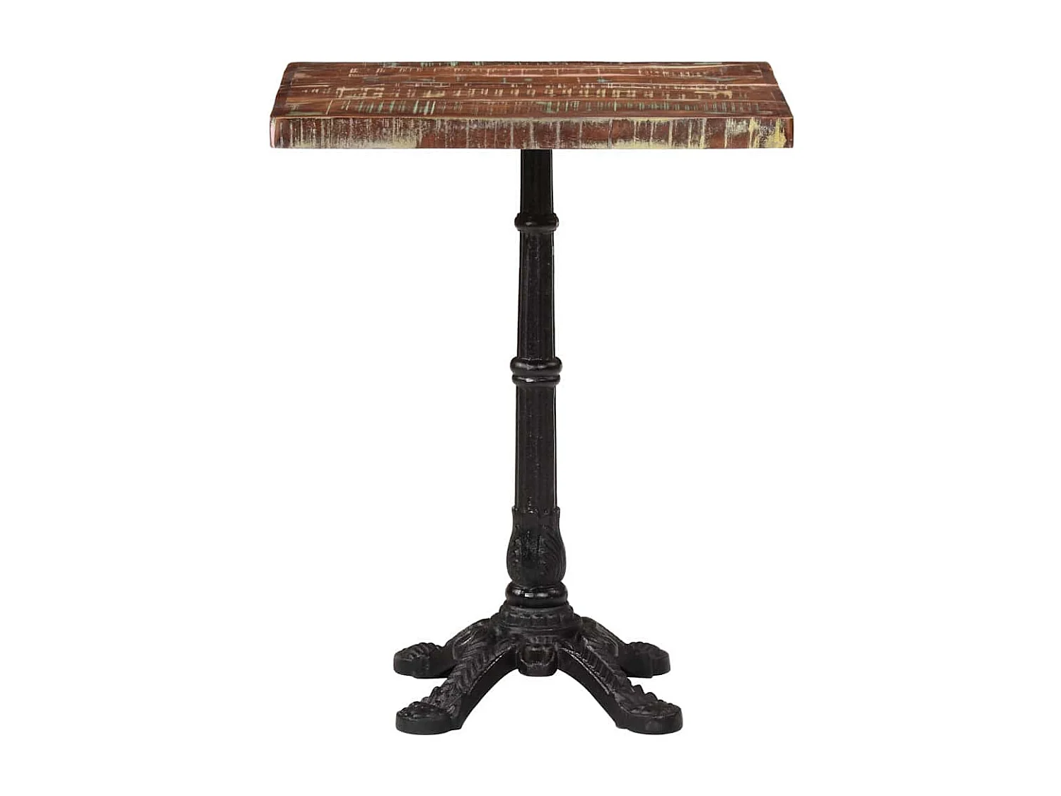Bistrotafel 60x60x76 cm massief gerecycled hout