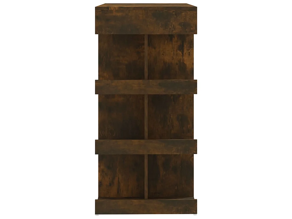 Table de bar et étagère de rangement chêne fumé bois ingénierie