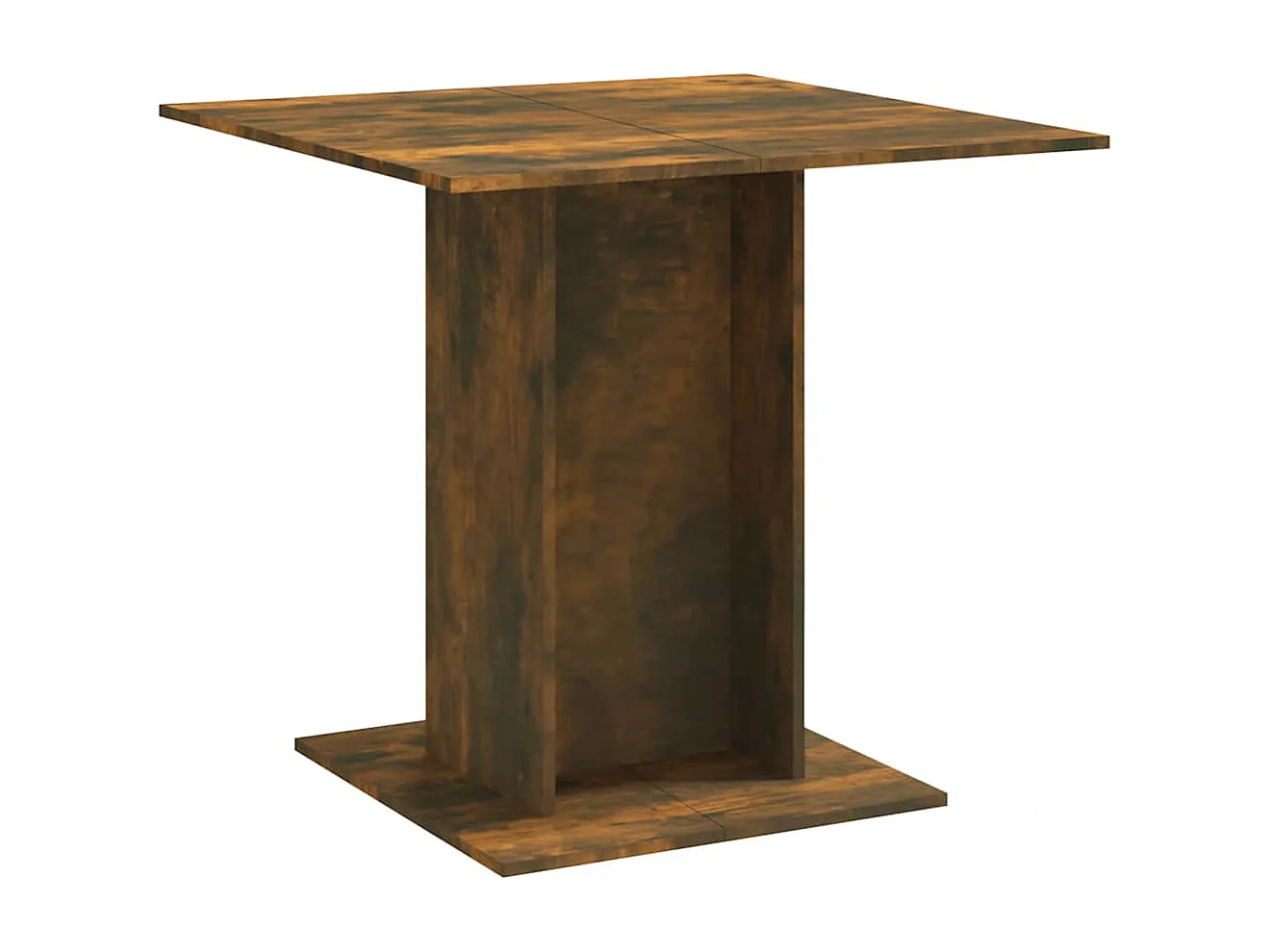 Table à dîner Chêne fumé 80x80x75 cm Bois d'ingénierie