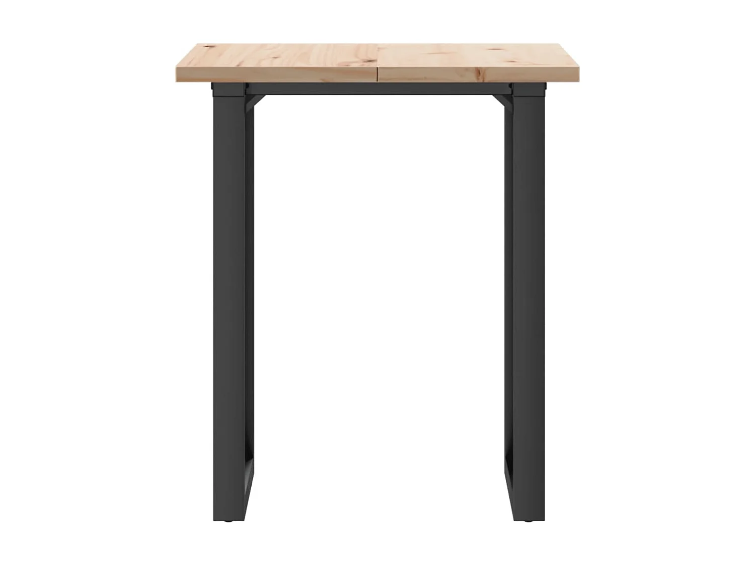 Esstisch O-Gestell 60x60x75,5 cm Massivholz Kiefer & Stahl
