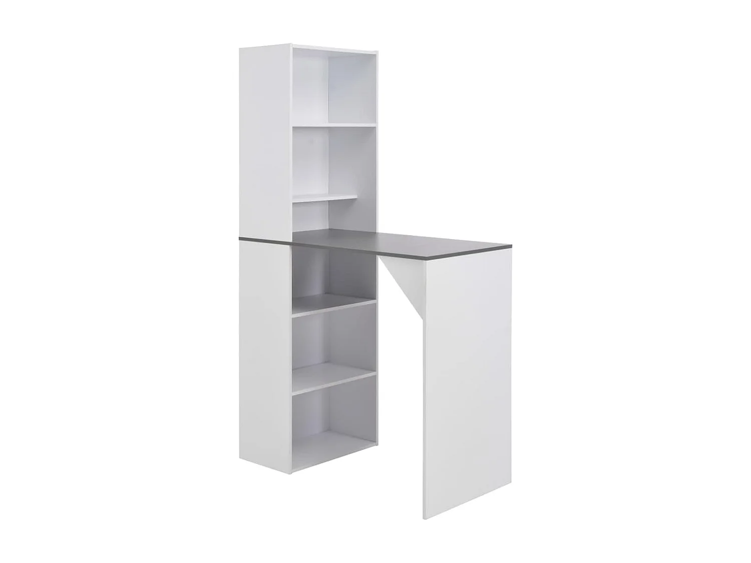 Table de bar avec armoire Blanc 115x59x200 cm