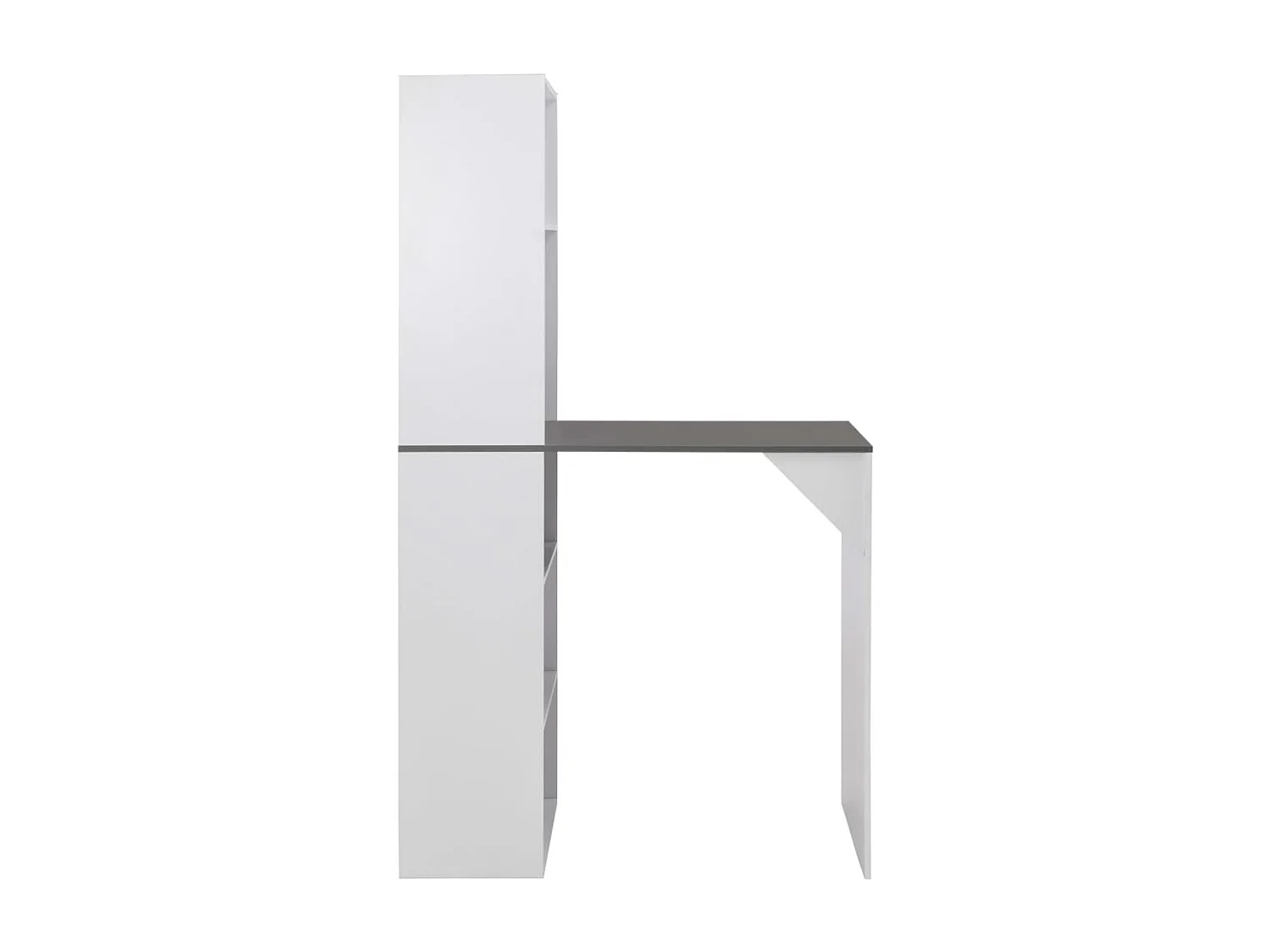 Table de bar avec armoire Blanc 115x59x200 cm