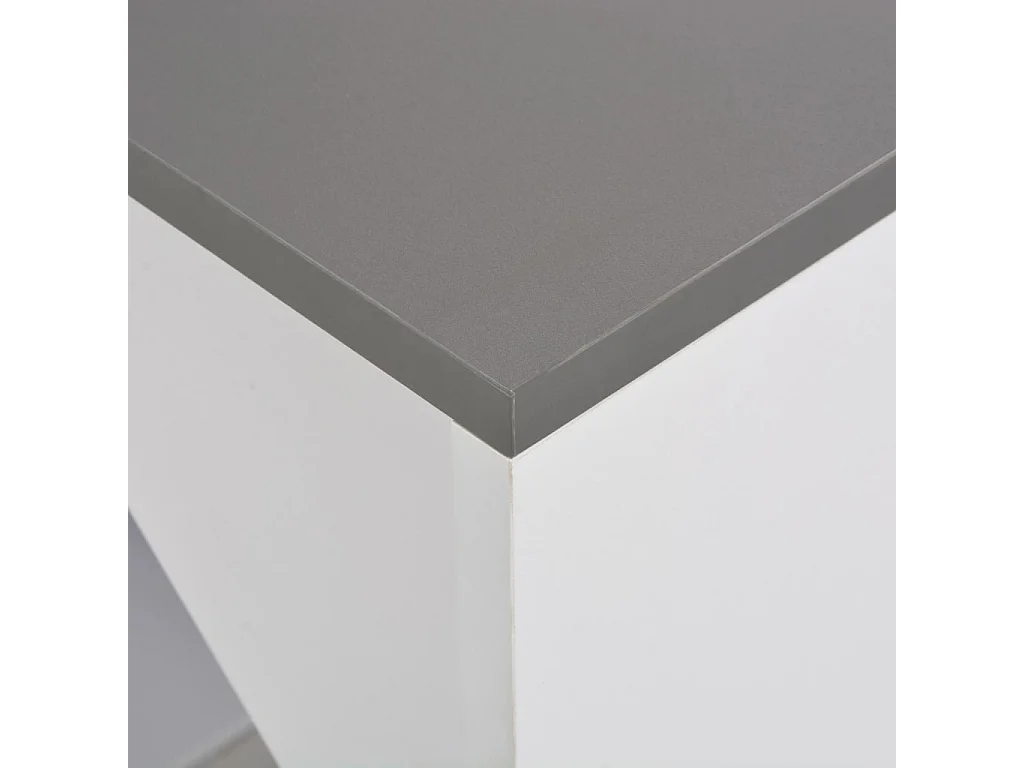 Table de bar avec armoire Blanc 115x59x200 cm