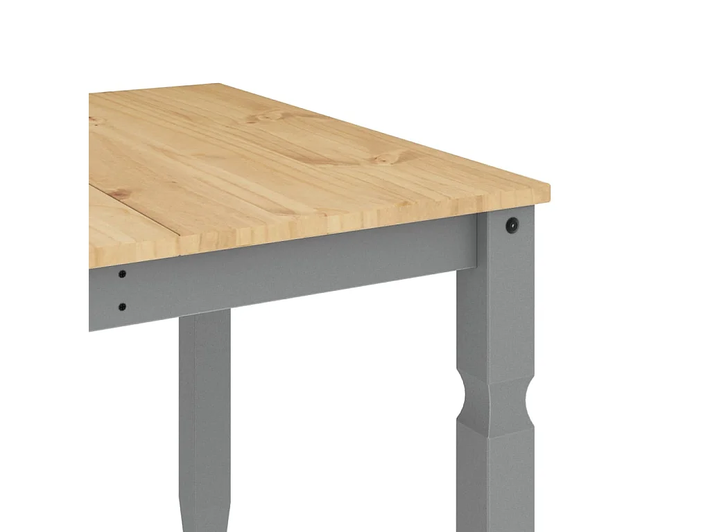 Esstisch Corona Grau 180x90x75 cm Massivholz Kiefer