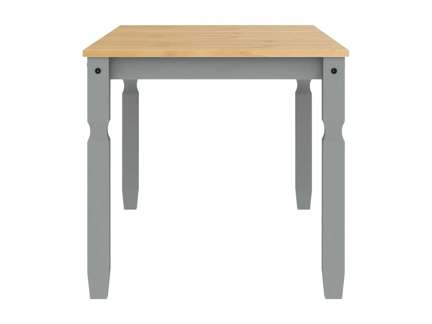 Mesa de comedor Corona madera maciza de pino gris 160x80x75 cm