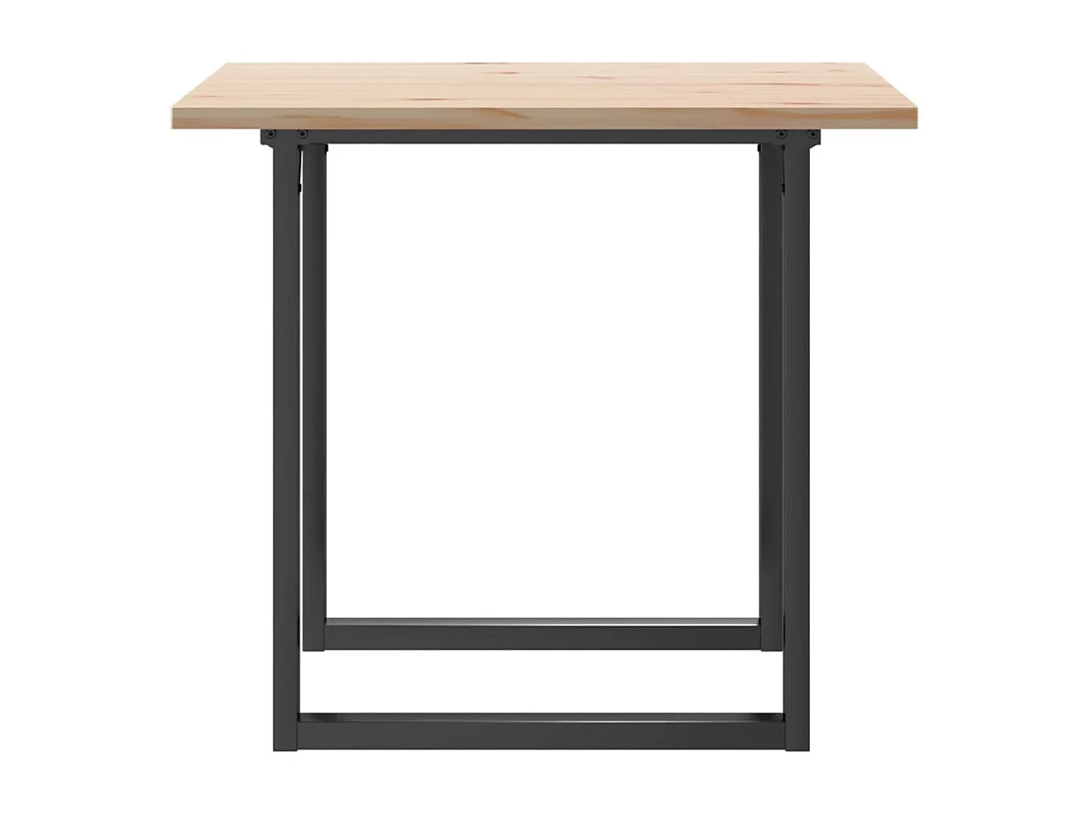 Eettafel O-frame 90x90x75,5 cm massief grenenhout en staal