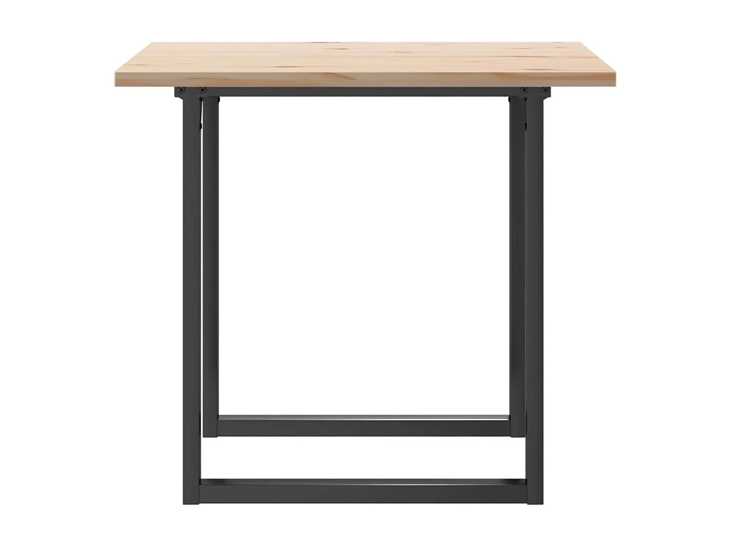 Table à manger cadre en O 90x90x75,5cm bois de pin massif acier