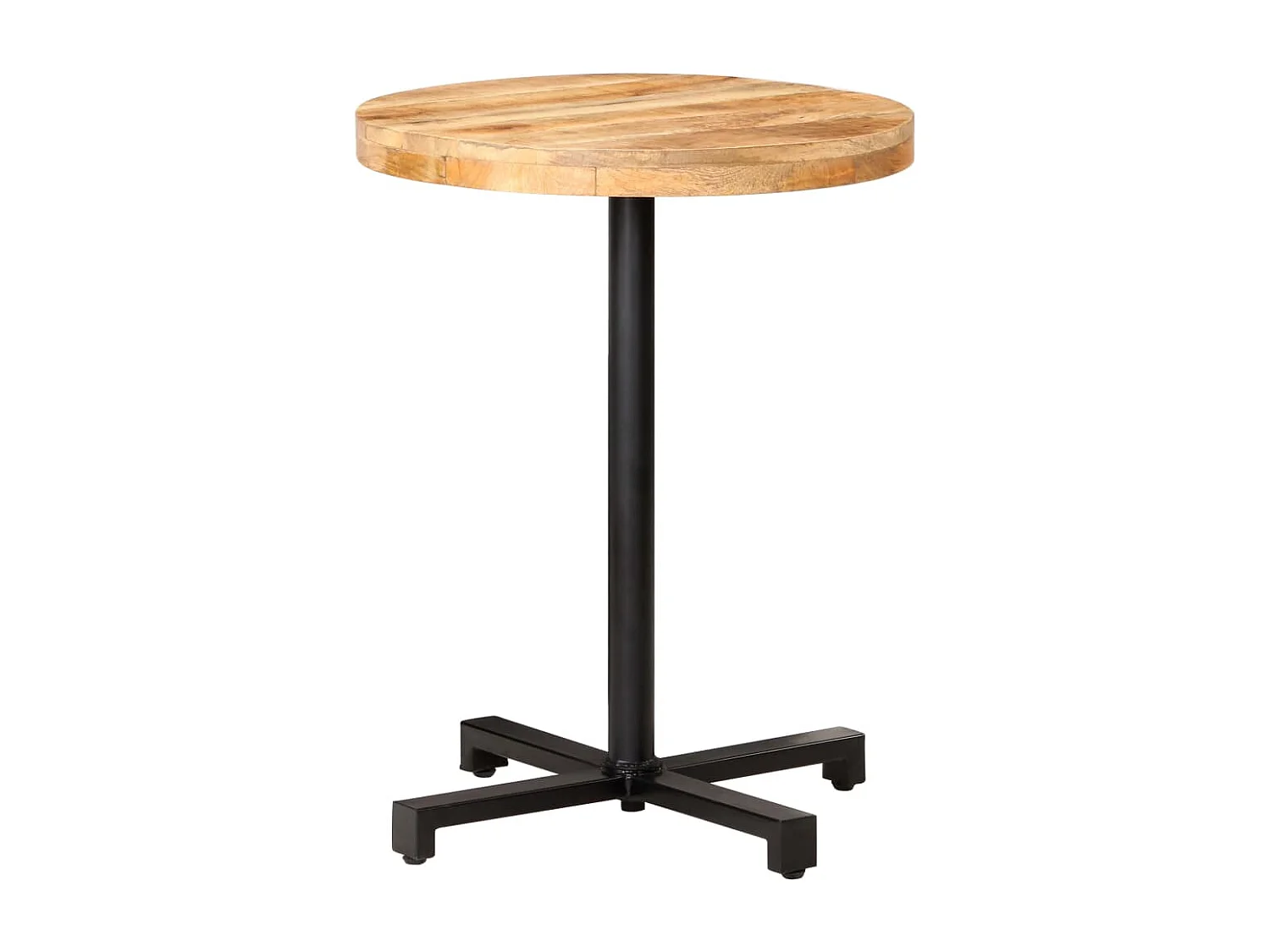 Bistrotisch Rund Ø60x75 cm Raues Mangoholz