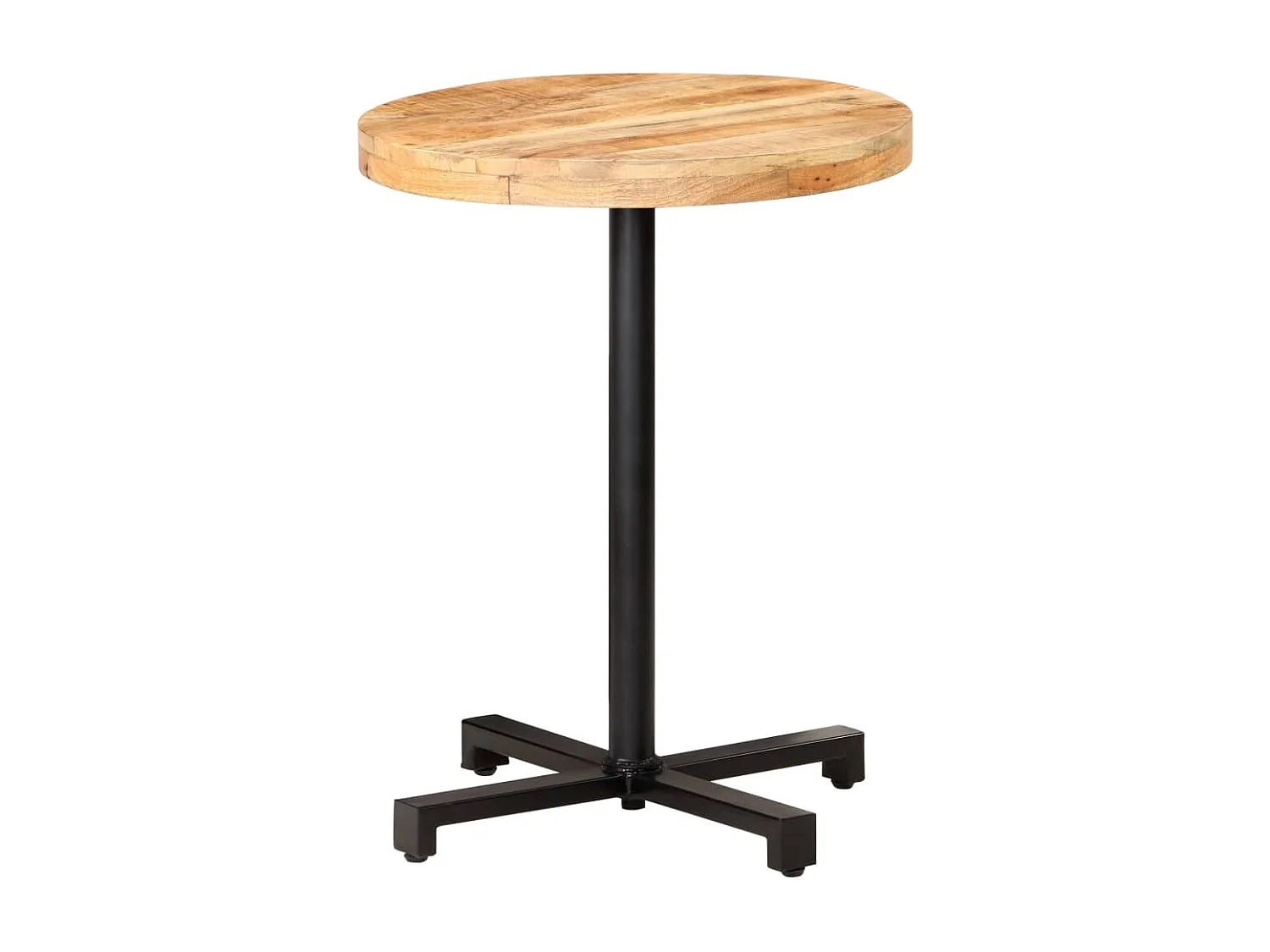 Bistrotisch Rund Ø60x75 cm Raues Mangoholz