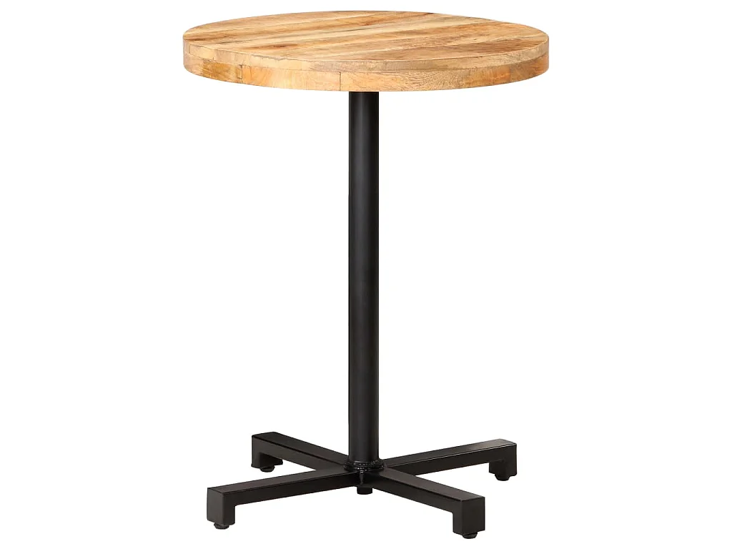 Bistrotisch Rund Ø60x75 cm Raues Mangoholz