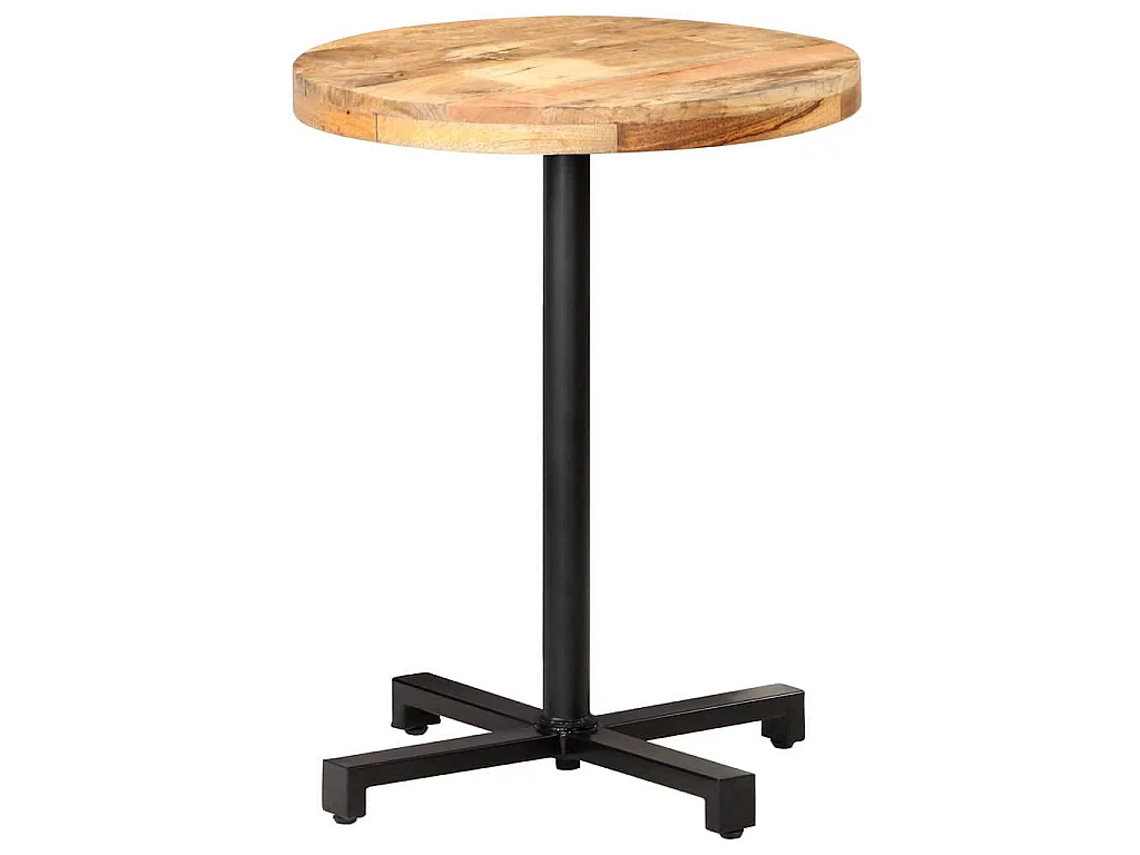 Bistrotisch Rund Ø60x75 cm Raues Mangoholz