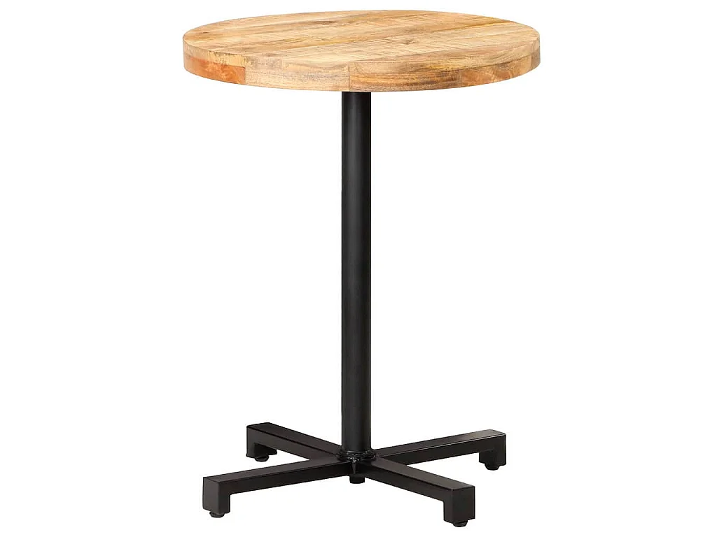 Bistrotisch Rund Ø60x75 cm Raues Mangoholz
