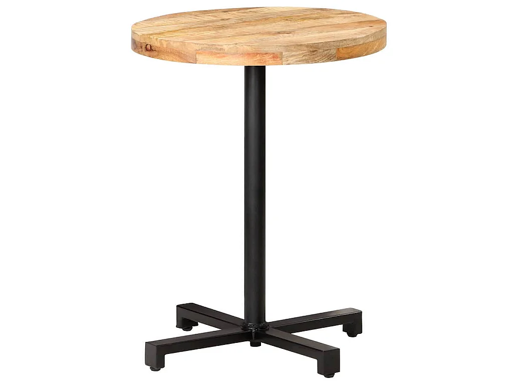 Bistrotisch Rund Ø60x75 cm Raues Mangoholz