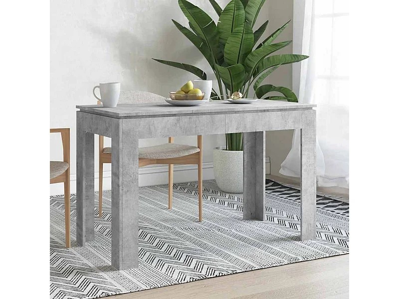Stół jadalniany Szary beton 120x60x76 cm Inżynieria drewna - Elegancja i trwałość dla Twojej jadalni