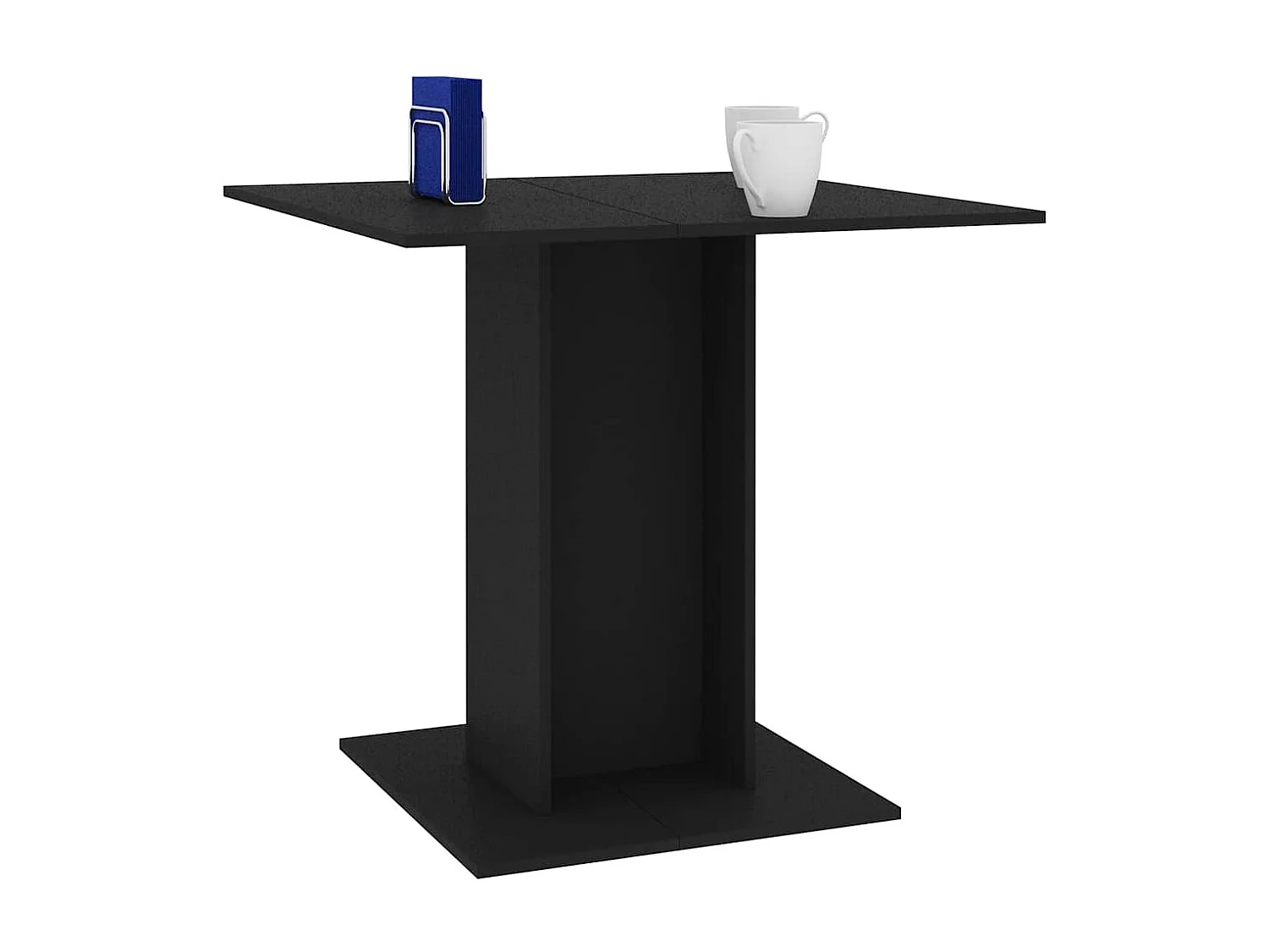 Eettafel 80x80x75 cm bewerkt hout zwart