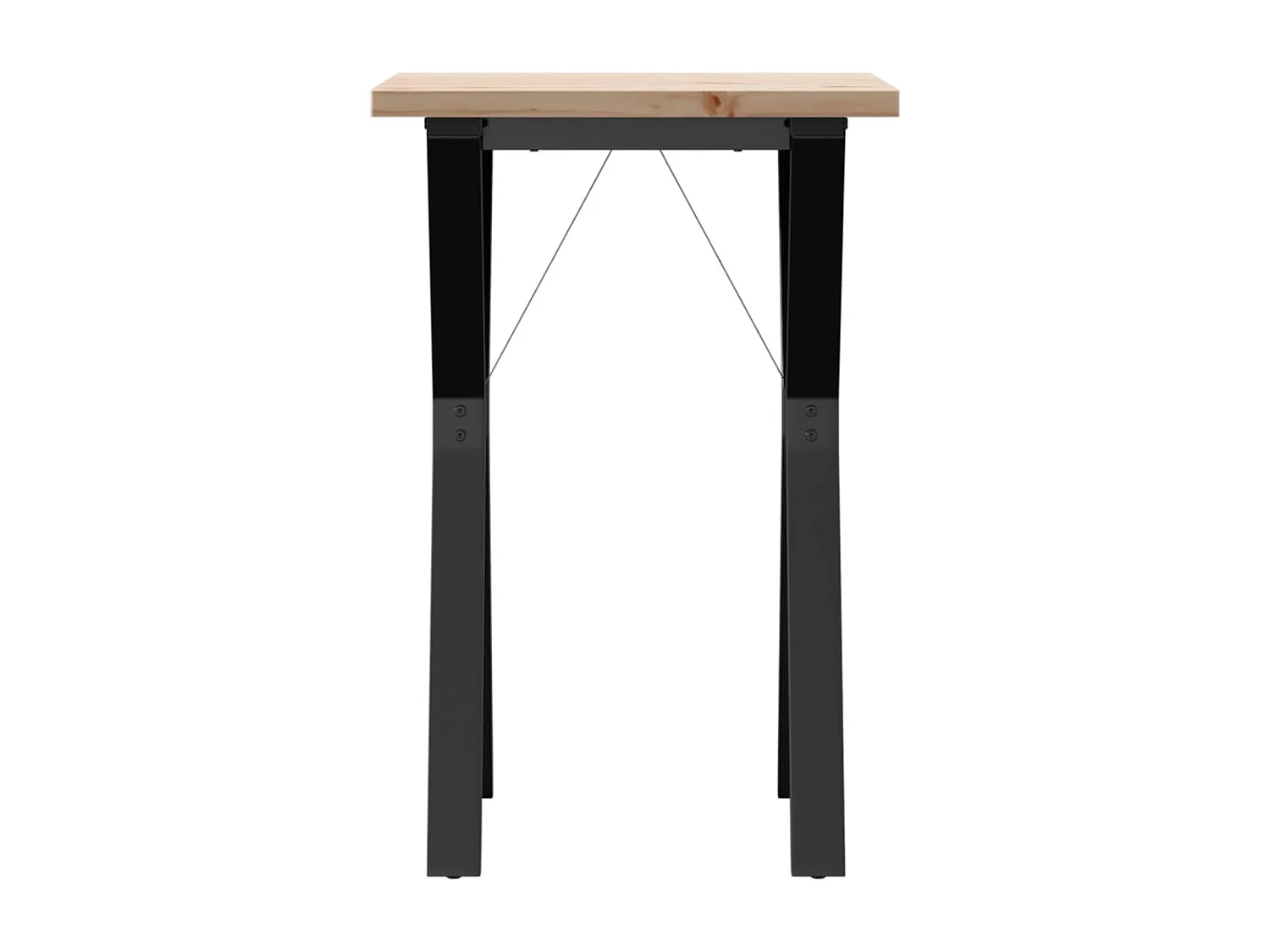 Esstisch Y-Gestell 50x50x75,5 cm Massivholz Kiefer & Stahl