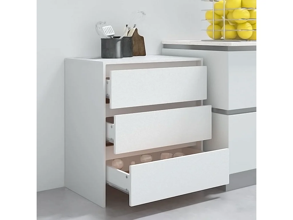 Buffet Blanc 70x41x75 cm Bois d'ingénierie