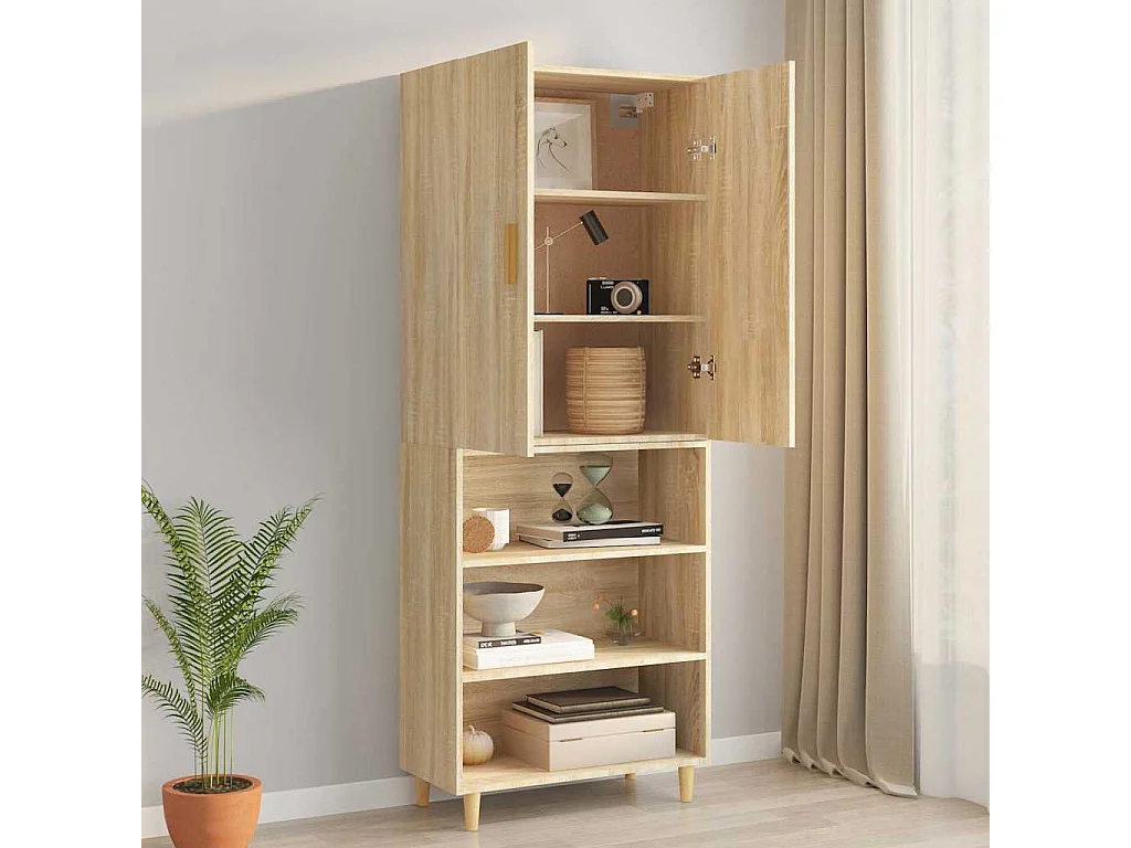 Bovenkast 69,5x34x90 cm sonoma eikenkleurig