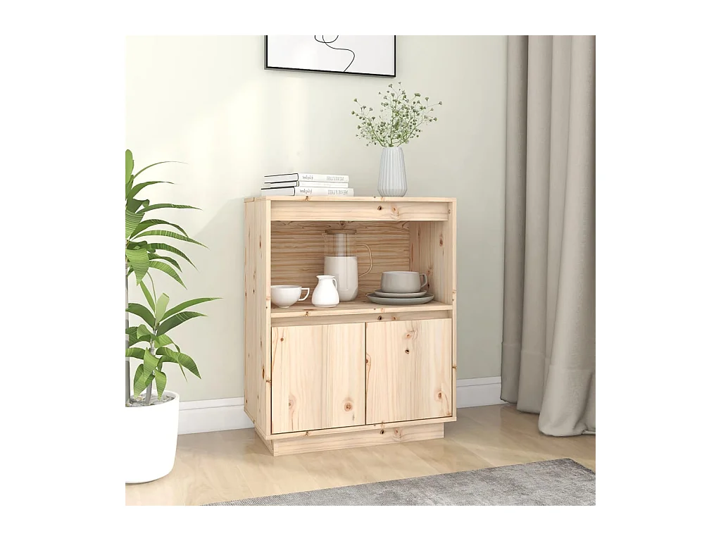 Dressoir 60x34x75 cm massief grenenhout