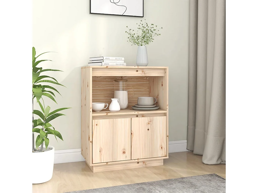 Dressoir 60x34x75 cm massief grenenhout