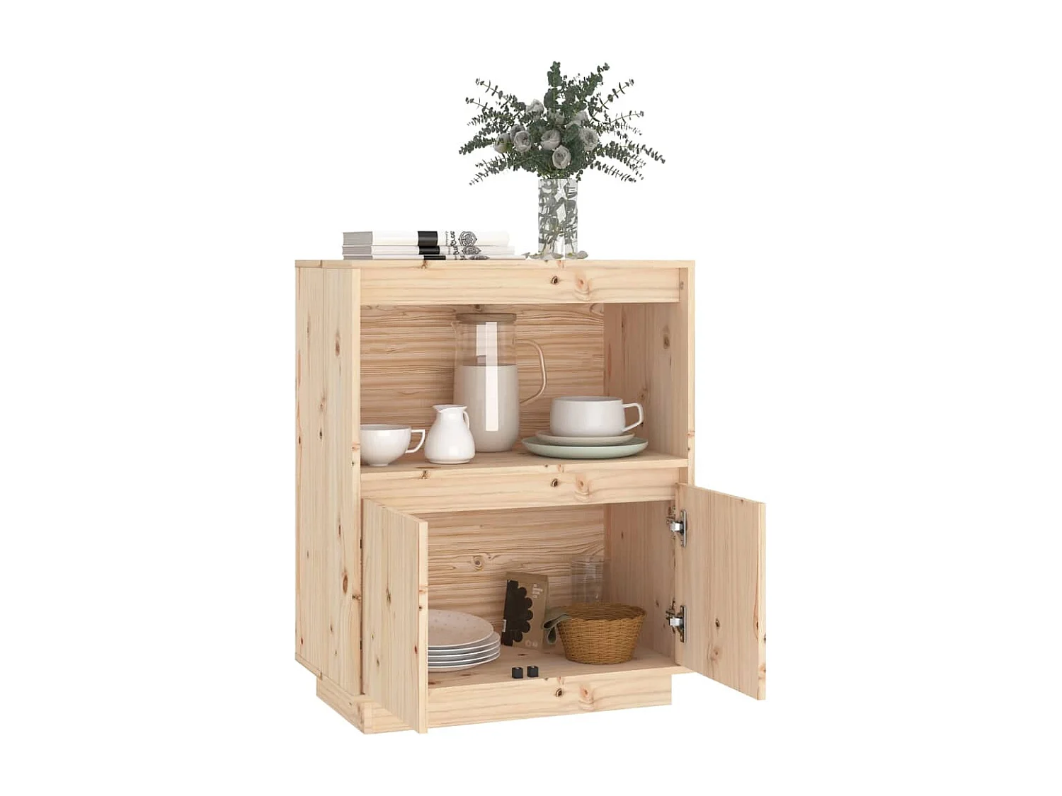 Dressoir 60x34x75 cm massief grenenhout