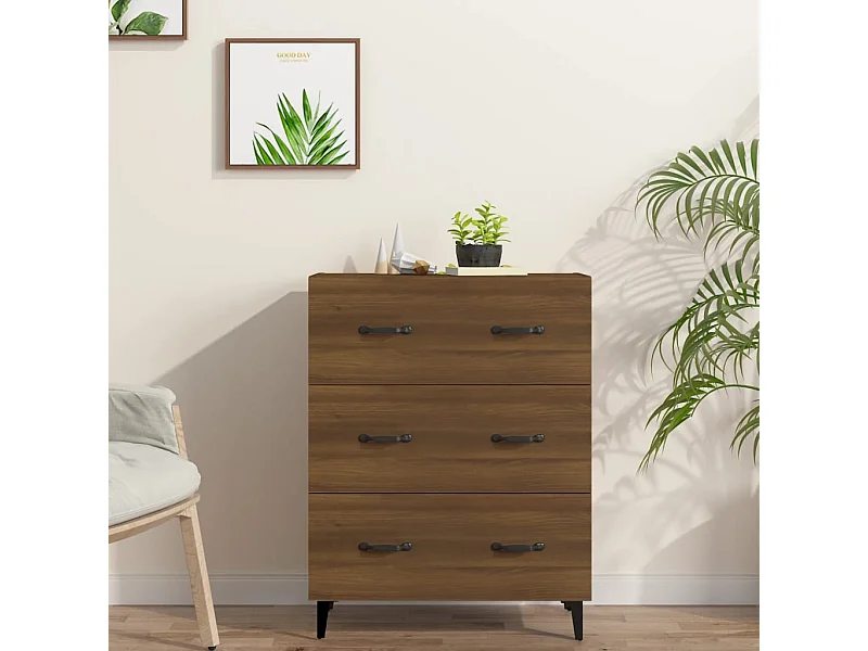 Sideboard Braun Eichen-Optik 69,5x34x90 cm Holzwerkstoff