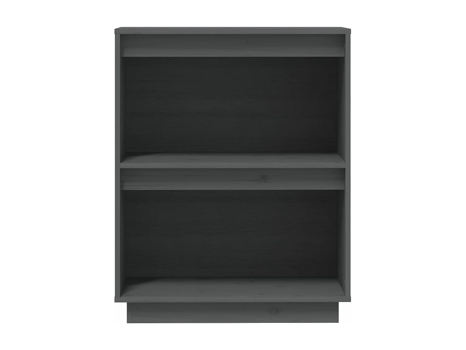 Wandkast 60x34x75 cm massief grenenhout grijs