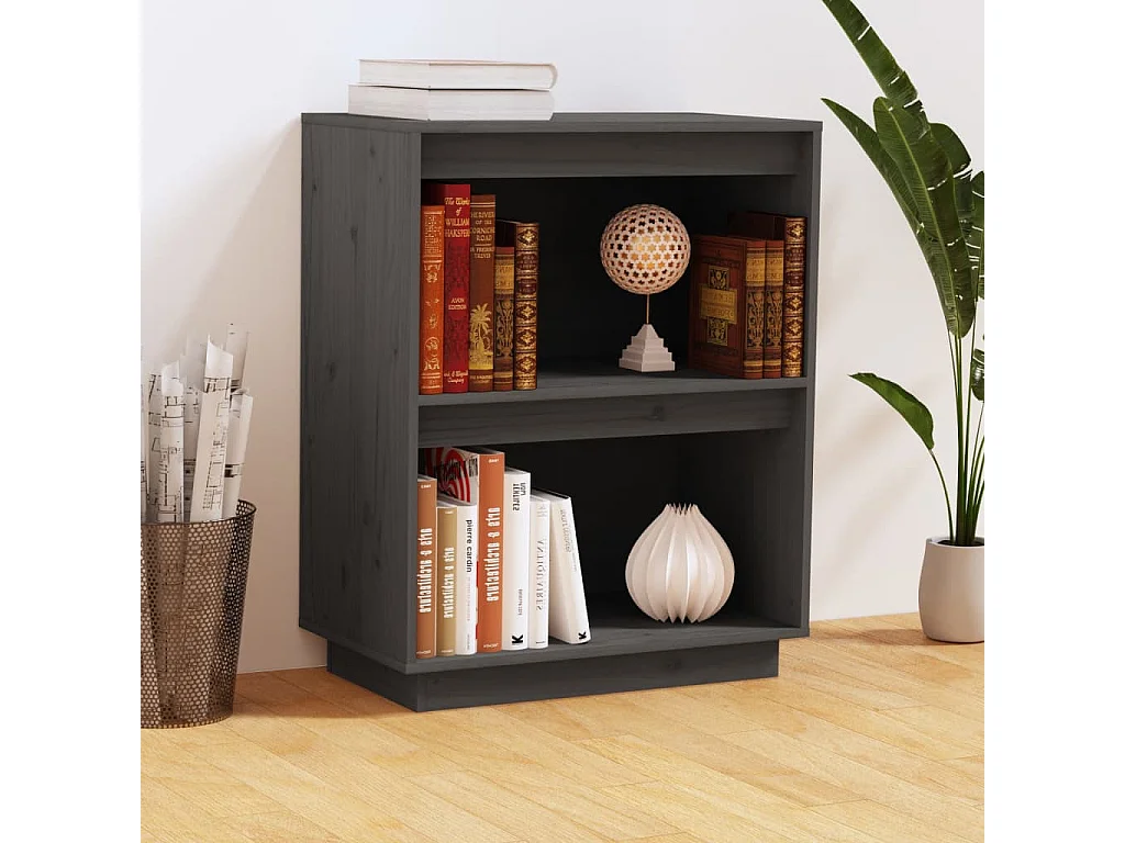 Armoire console Gris 60x34x75 cm Bois de pin solide