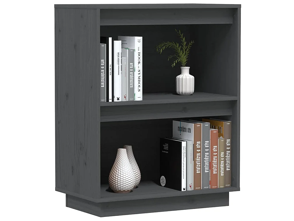 Armoire console Gris 60x34x75 cm Bois de pin solide