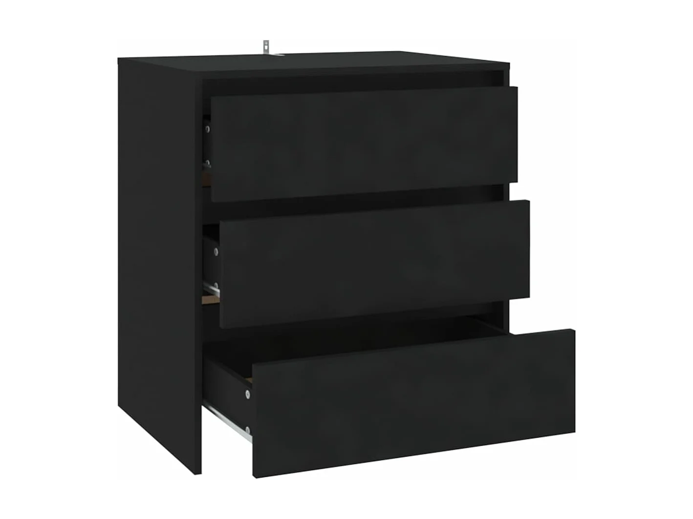 Buffet Noir 70x41x75 cm Bois d'ingénierie