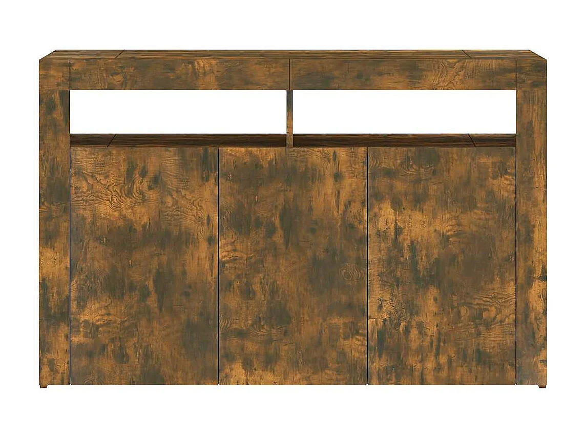 Dressoir met LED-verlichting 115,5x30x75 cm cm gerookt eiken