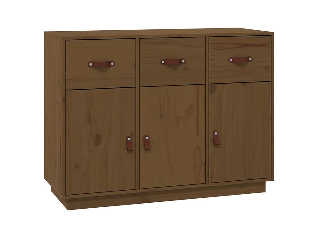 Buffet Marron miel 100x40x75 cm Bois massif de pin