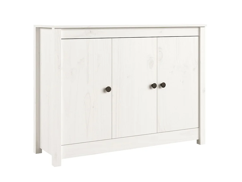 Dressoir 100x35x74 cm massief grenenhout wit
