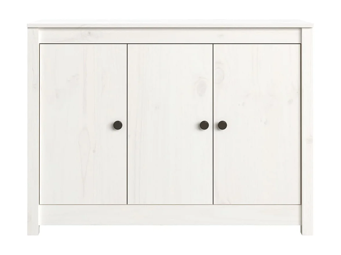 Dressoir 100x35x74 cm massief grenenhout wit