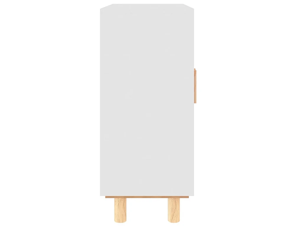 Aparador 60x30x70 cm madeira pinho maciça/vime natural branco
