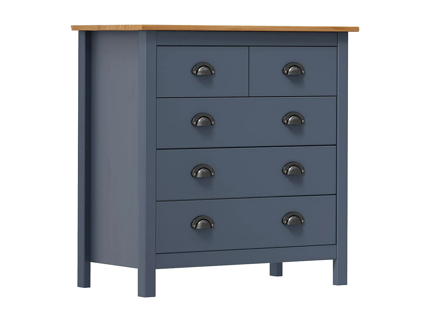 Buffet Hill Gris 79x40x80 cm Bois de pin solide