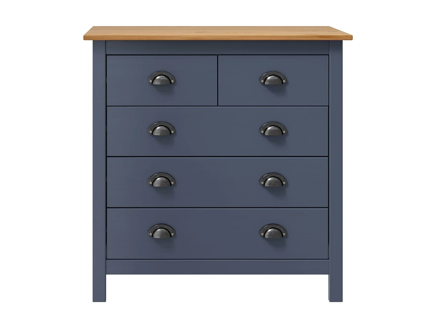 Buffet Hill Gris 79x40x80 cm Bois de pin solide