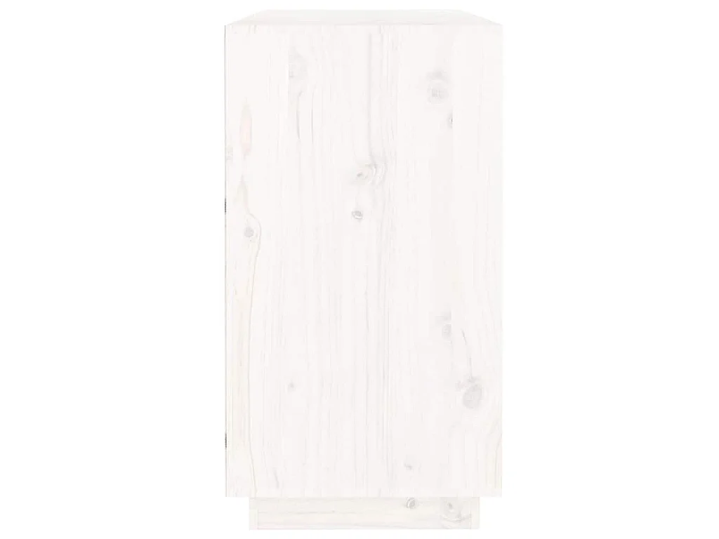 Buffet Blanc 100x40x75 cm Bois massif de pin