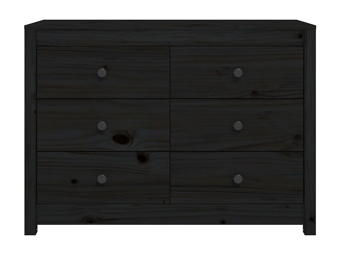 Armário de apoio 100x40x72 cm pinho maciço preto