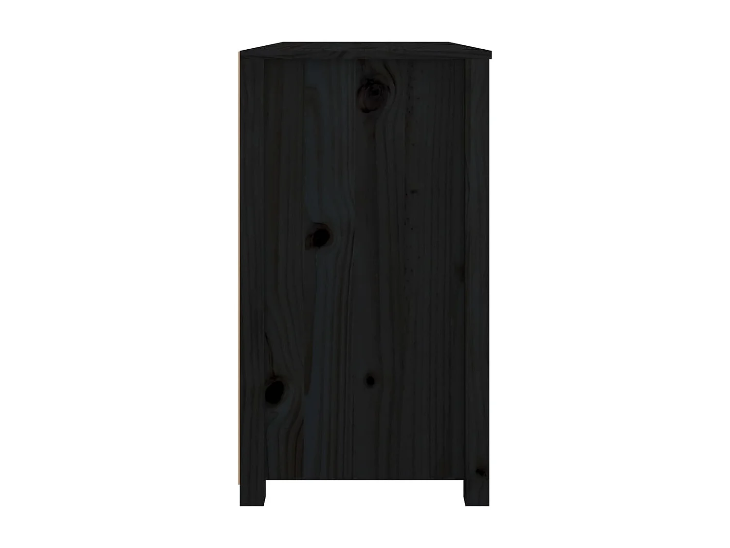 Armário de apoio 100x40x72 cm pinho maciço preto