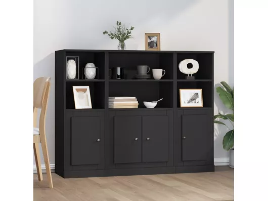 Kauf Unique Highboards 3 Stk. Schwarz Holzwerkstoff