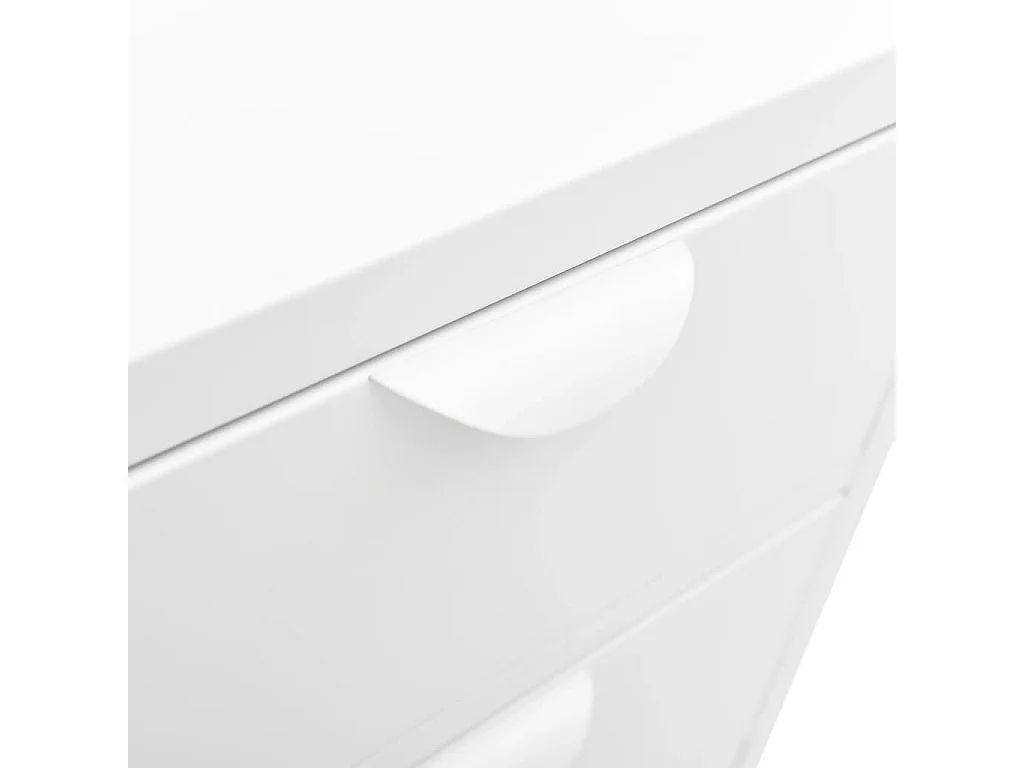 Dressoir 75x35x70 cm staal en gehard glas wit