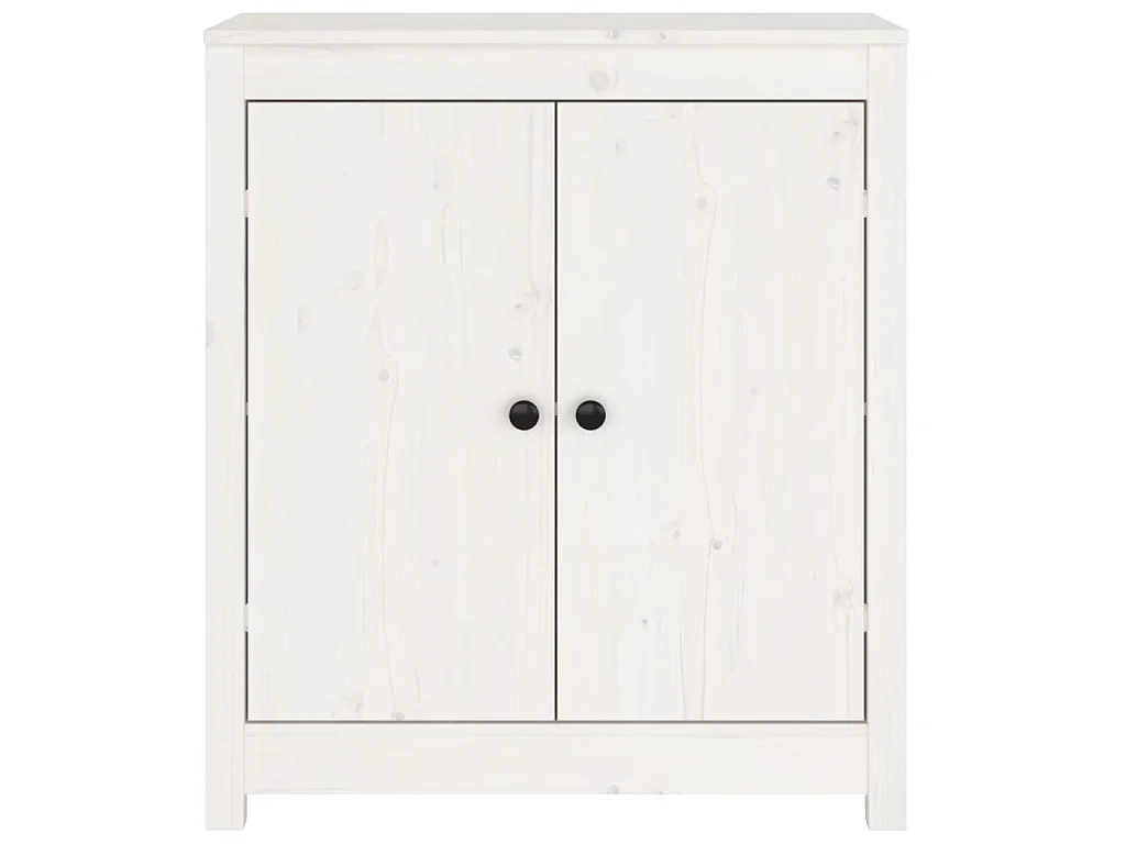 Buffet blanc 70x35x80 cm bois massif de pin