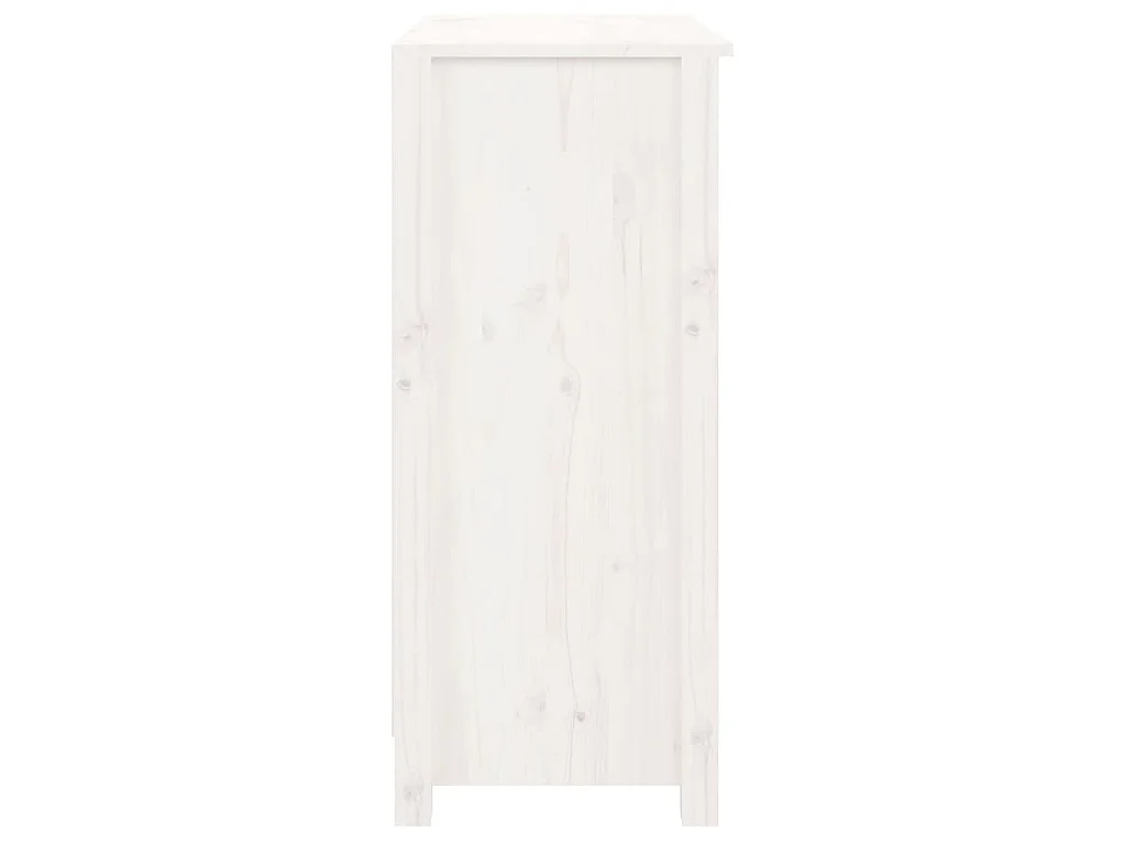 Buffet blanc 70x35x80 cm bois massif de pin